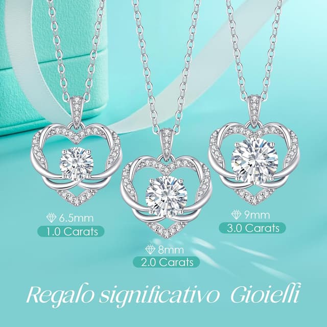 Detalle de LOUISA SECRET Collana Infinity Heart 45 cm