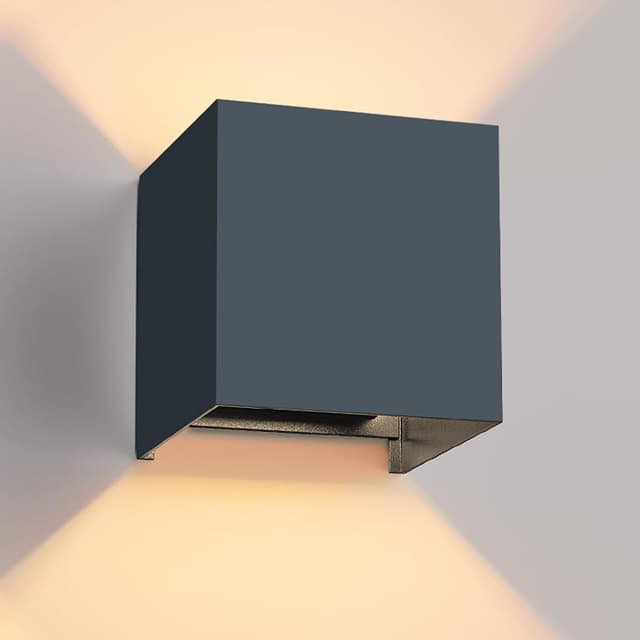 Thumbnail 6 de vatato LED-Wandleuchte (2er-Set) 12 W, 3000 K Warmweiß, Aluminium, IP54 – einstellbarer Lichtstrahl (Anthrazit RAL 7016)