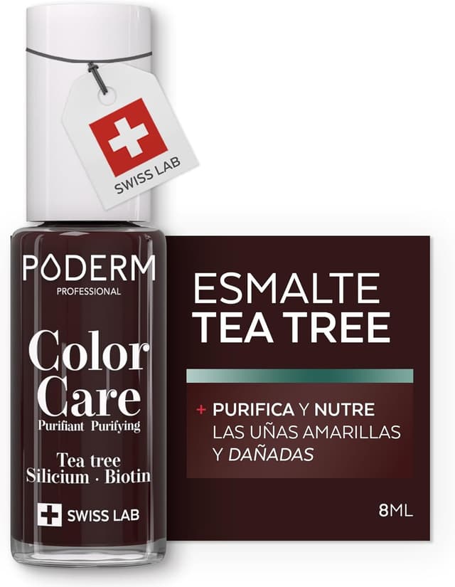 Detalle de PODERM Esmalte Tea Tree para hongos uñas 2 en 1