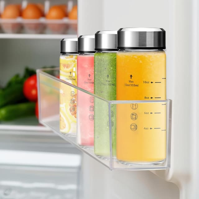 Detalle 2 de Olivego 12oz juice bottles with BPA-free lids