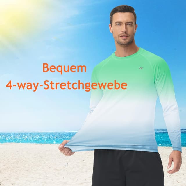 Detalle 2 de Huayuzh Rashguard UV Langarmshirt für Herren