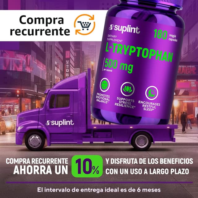 Detalle 2 de SUPLINT L-Triptófano 500 mg 💊