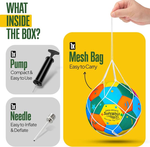 Thumbnail 6 de SAGA SPORTS SoftWhiz Safe Indoor Football Size 4