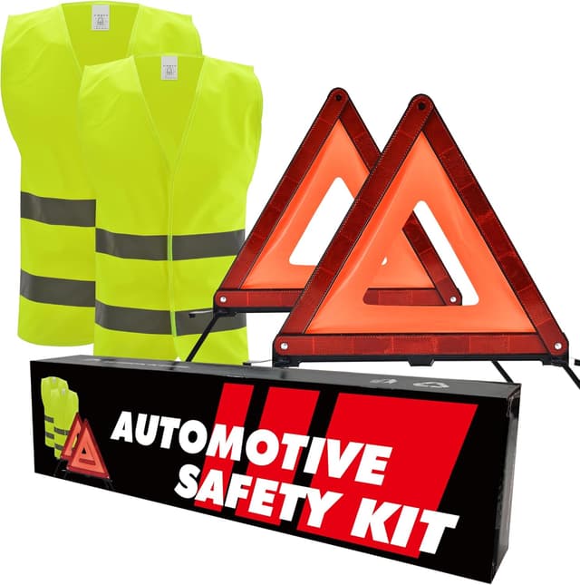 Thumbnail 6 de WORKKOOL Emergency Breakdown Kit with warning triangle, safety hammer and hi-vis vests (4 packs set)