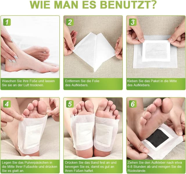 Detalle 2 de Fußkleber 40 Stück für Tiefenreinigung