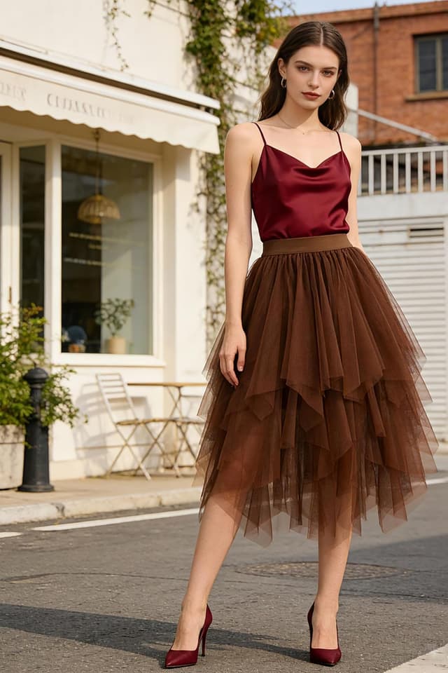 Thumbnail 2 de Dressever Damen Tüllrock A-Linie