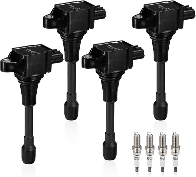Detalle de BDFHYK UF549 Ignition Coil Pack + Iridium Spark Plug 9029 Set of 4 for Select Nissan Models (2008–2021)