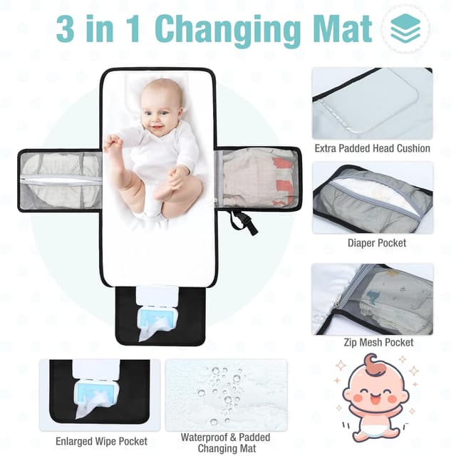 Detalle de Lekebaby Wickelunterlage 63×35 cm