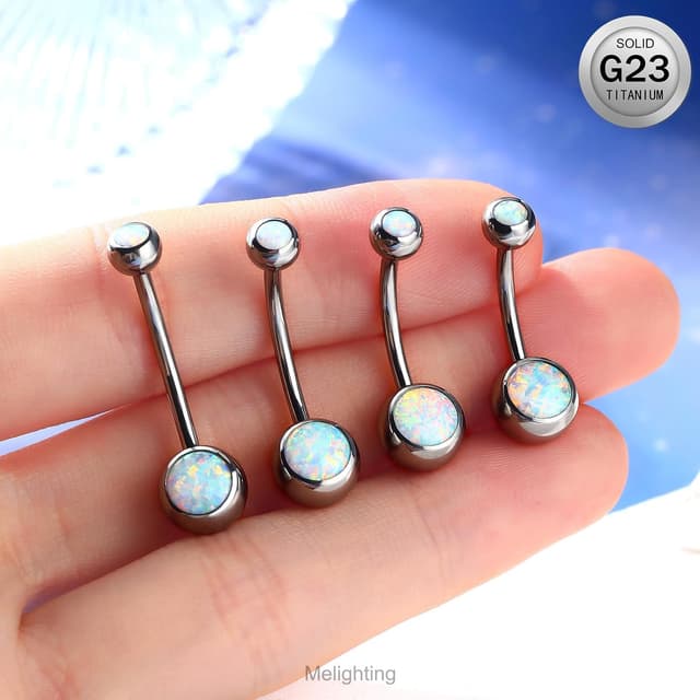 Thumbnail 3 de Melighting piercing ombelico titanio G23 opale