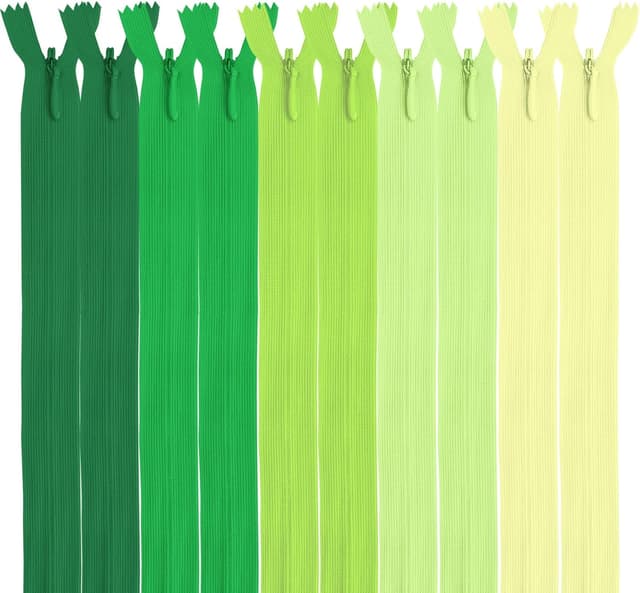 Detalle de MARARDI unsichtbare Reißverschlüsse 15 cm Grün