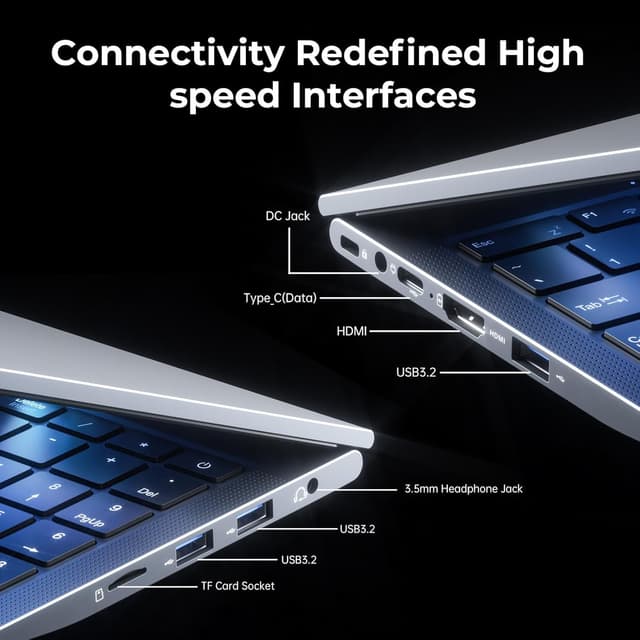 Thumbnail 6 de Tivique 15,6-Zoll Laptop mit AMD Ryzen 4300U, 16 GB DDR4 und 512 GB SSD