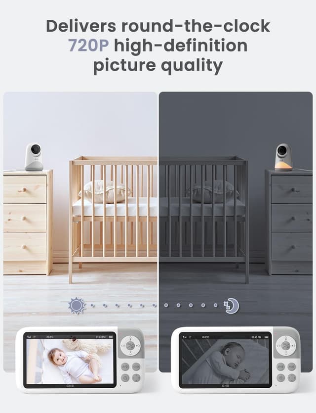 Detalle 1 de GHB Baby Monitor 5 inch 720P HD