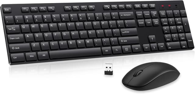 Detalle de EDJO Silent Wireless Keyboard Mouse 33 ft ⌨