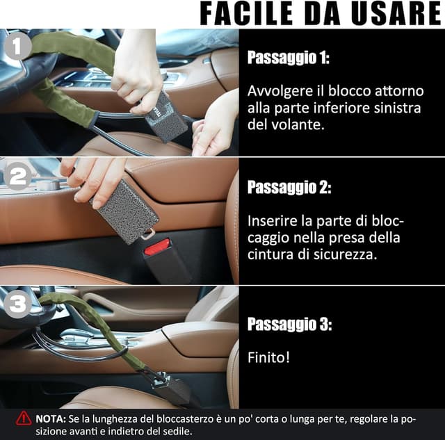 Thumbnail 5 de Tevlaphee Blocca Sterzo 3 Chiavi