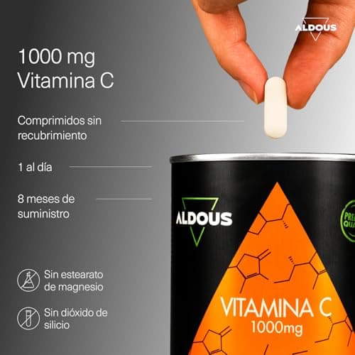 Detalle 2 de ALDOUS Vitamina C 1000 mg, 250 comprimidos 🍊