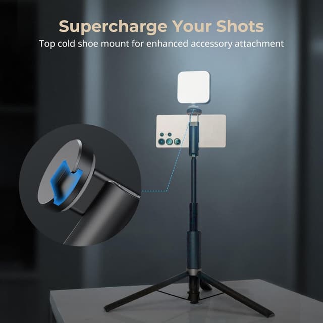 Detalle 2 de SmallRig ST30 trépied One-Touch Deploy (147,1 cm) avec télécommande pour iPhone/Android noir 5291