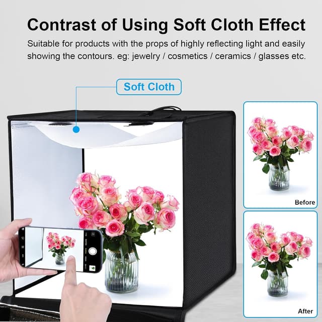 Detalle 1 de PULUZ Fotobox 60 x 60 cm für Produktfotos