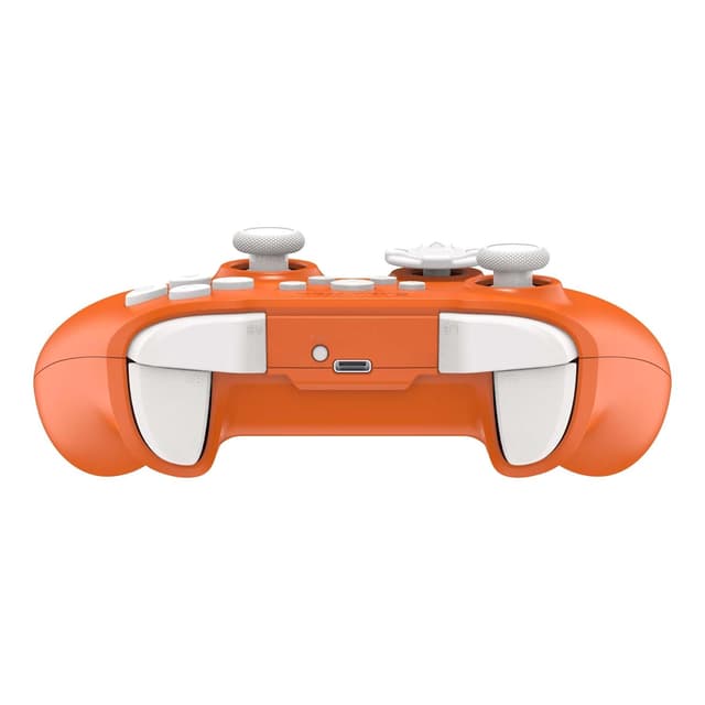 Detalle 2 de ShanWan Wireless Controller (2.4G/Bluetooth) für Windows, PC, Android, iPhone, Switch & Steam – mit Hall-Effect Trigger, Turbo & Rumble (Orange)