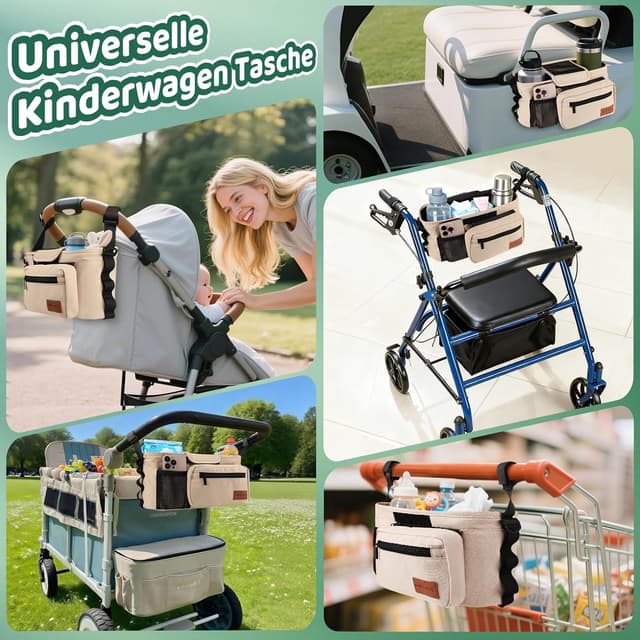 Thumbnail 6 de Guiseapue Kinderwagen-Organizer mit 2 Getränkehaltern und Stauraum