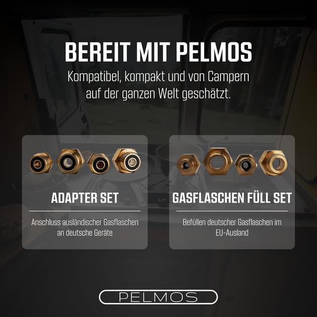 Thumbnail 5 de PEL MOS Gasanschluss Adapter 4-teilig für Gasflaschen