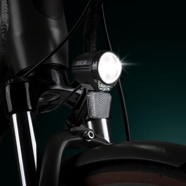 Detalle 2 de Zeekpowa E-Bike-Dynamo-LED-Fahrradlicht (Frontlicht) mit StVZO-Zulassung und Lichtautomatik