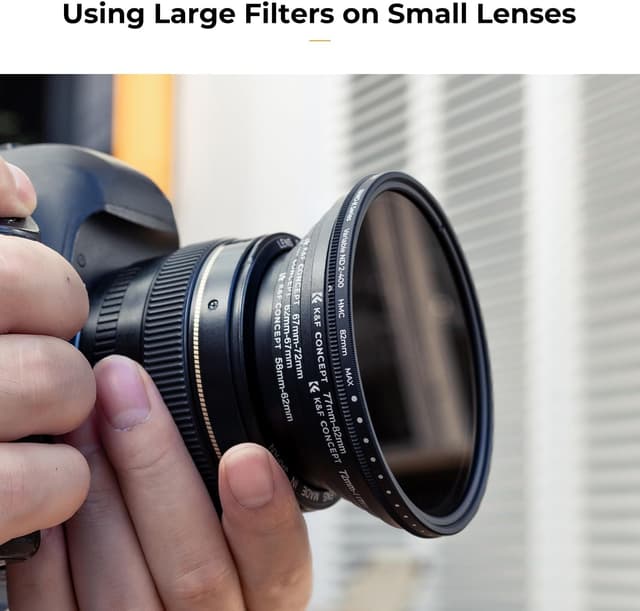 Detalle de K&F CONCEPT 18-teiliges Filteradapter-Set mit Step-Up/Step-Down-Ringen (für Canon, Nikon, Sony, Sigma, Tamron)