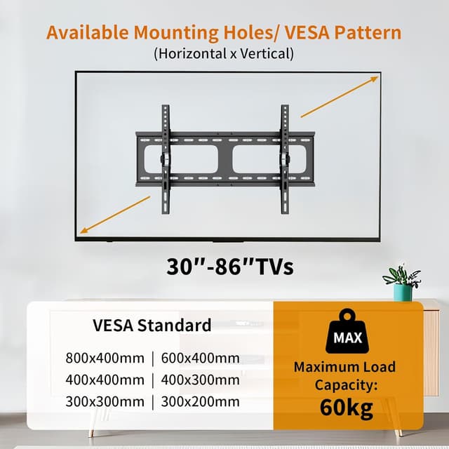Thumbnail 5 de unho Universal TV Wall Bracket 60 kg