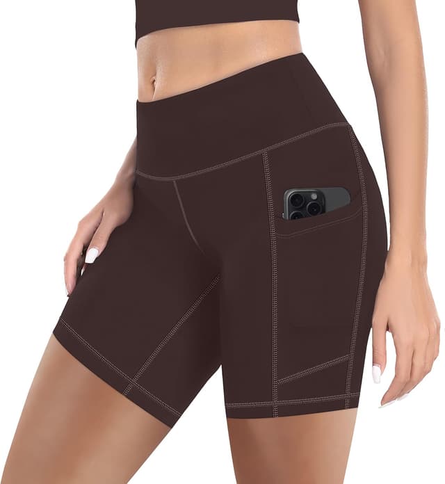 Thumbnail 1 de MIRITY 4er Pack Damen High-Waist Biker Shorts mit Taschen – atmungsaktive Sportleggings für Yoga, Fitness & Alltag