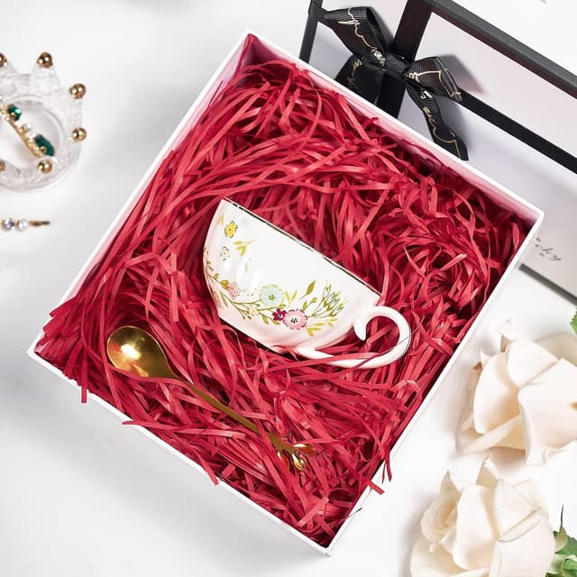 Detalle 2 de 500 g Geschreddertes Papier Rot als Füllmaterial