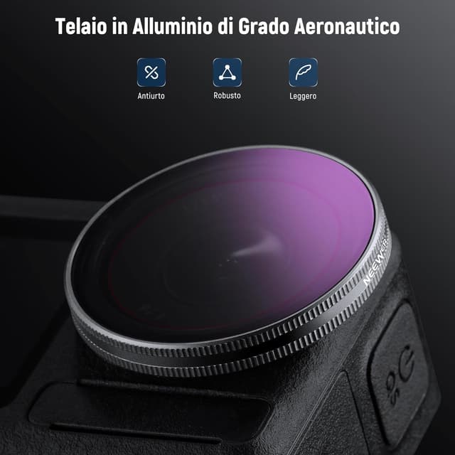 Thumbnail 6 de NEEWER Set filtri ND a scatto per DJI Osmo Action 5 Pro/4/3 (ND8, ND16, ND32 + CPL) FL-A76