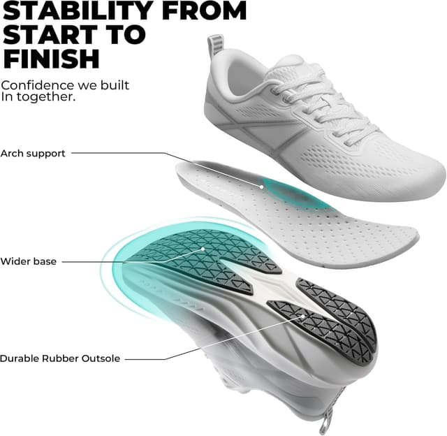 Thumbnail 6 de ALLSWIFIT Women’s Road Running Shoes Cushion Non-Slip Lightweight Arch Support (Active5K)