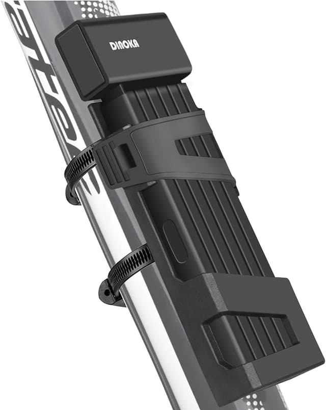 Detalle de DINOKA lucchetto per bici pieghevole da 100 cm in acciaio, con supporto e 2 chiavi