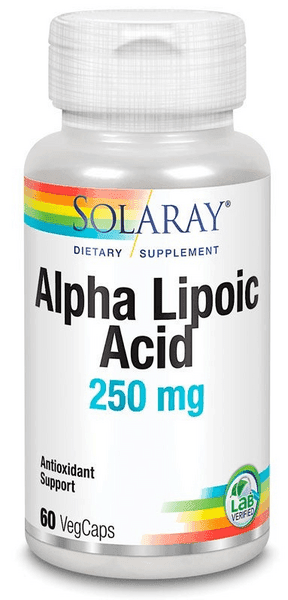 Detalle de Solaray Ácido Alpha Lipoico 250mg - 60 Cápsulas 🌱