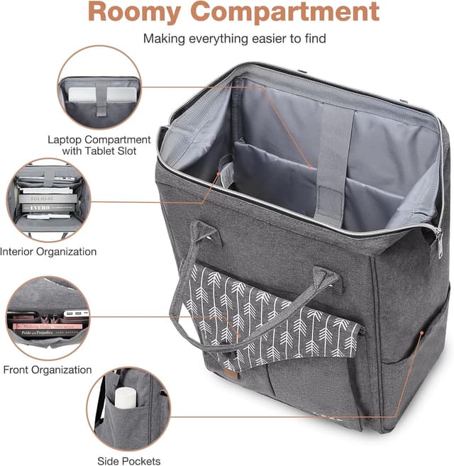 Detalle de Lekesky Laptop Rucksack Bag 15.6-inch laptop backpack