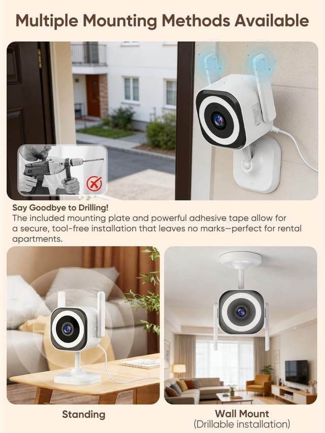 Detalle 2 de 2K Outdoor Security Camera 2K, IP66 CCTV