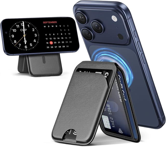 Detalle de QYQBOON Mag-Safe Leather Wallet for iPhone 17