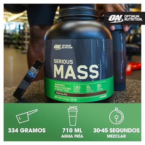 Detalle 2 de Optimum Nutrition Serious Mass vainilla 8 servicios