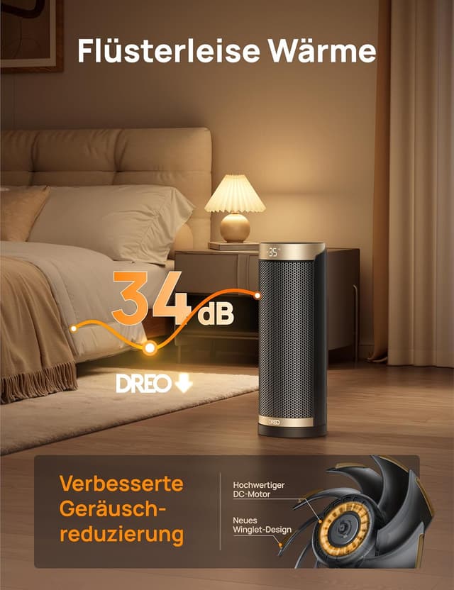 Thumbnail 6 de Dreo Heizlüfter Solaris Slim H3 40 dB