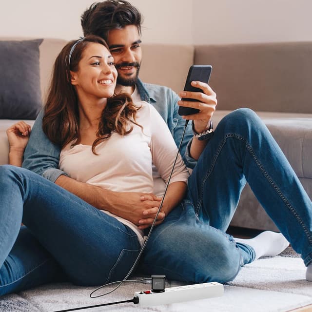 Thumbnail 6 de 2-Pack chargeur USB-C rapide adaptatif avec câble USB-C 2 m (nylon) compatible Samsung Galaxy et autres appareils USB-C