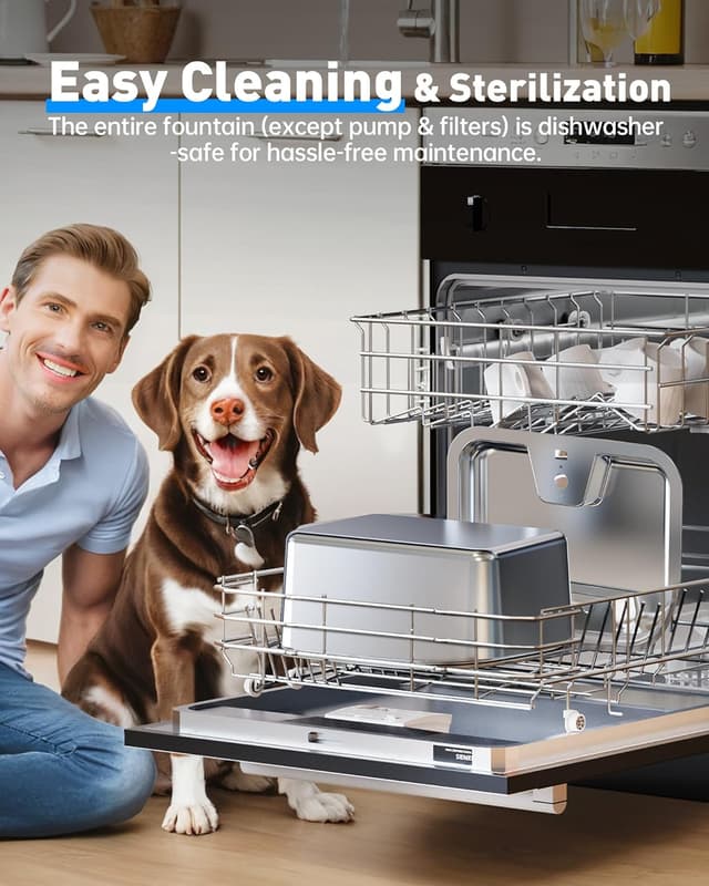 Thumbnail 3 de Stainless Steel Dog Water Fountain 3 Gallon