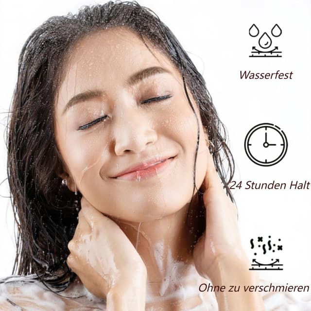 Detalle de 2er-Set magischer Microblading-Augenbrauenstift mit 4 Mikrogabelspitzen – schwarzbraun