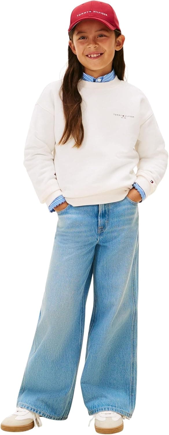 Detalle de Tommy Hilfiger Unisex Mini Corp C-neck Sweatshirt KS0KS00665 – pullover sweatshirt