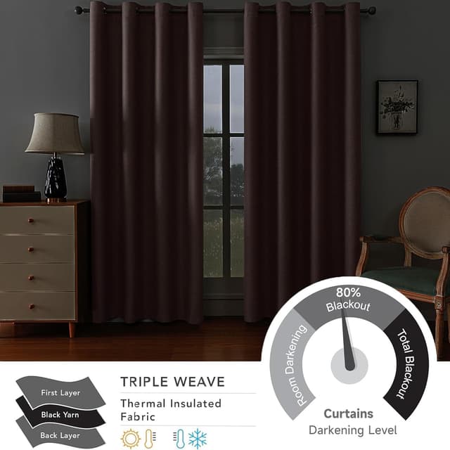 Detalle de Rideau occultant thermique 140x280 cm Ystyle