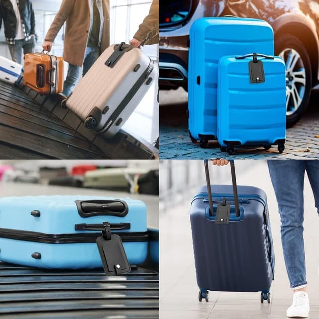 Thumbnail 4 de Flintronic Lot de 4 étiquettes de bagages en cuir