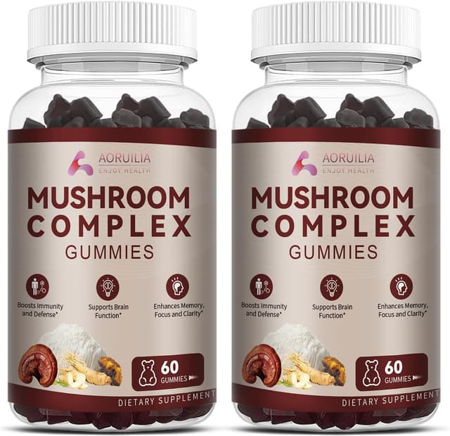 Detalle de 12-in-1 Mushroom Gummies (Soft Candies) – 60 count bottles, 2 bottles