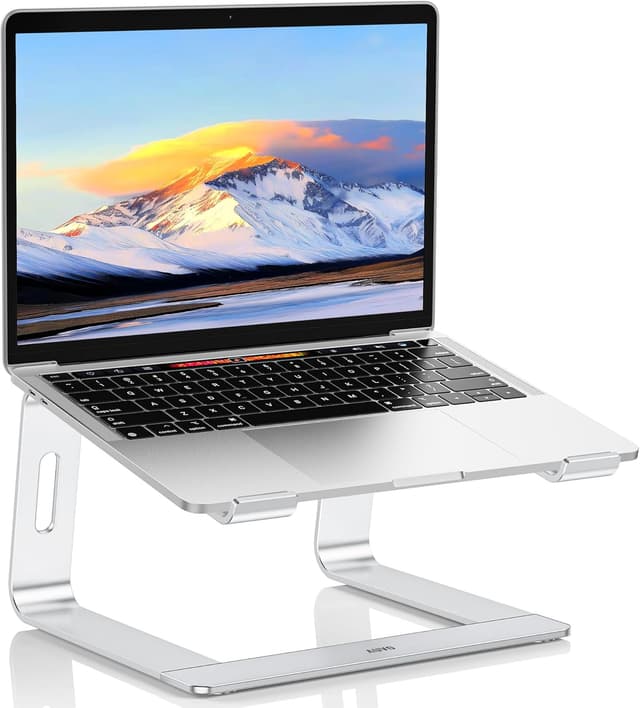 Detalle de Auvo ALS01 aluminium laptop stand for 10–15.6 inch laptops (silver)
