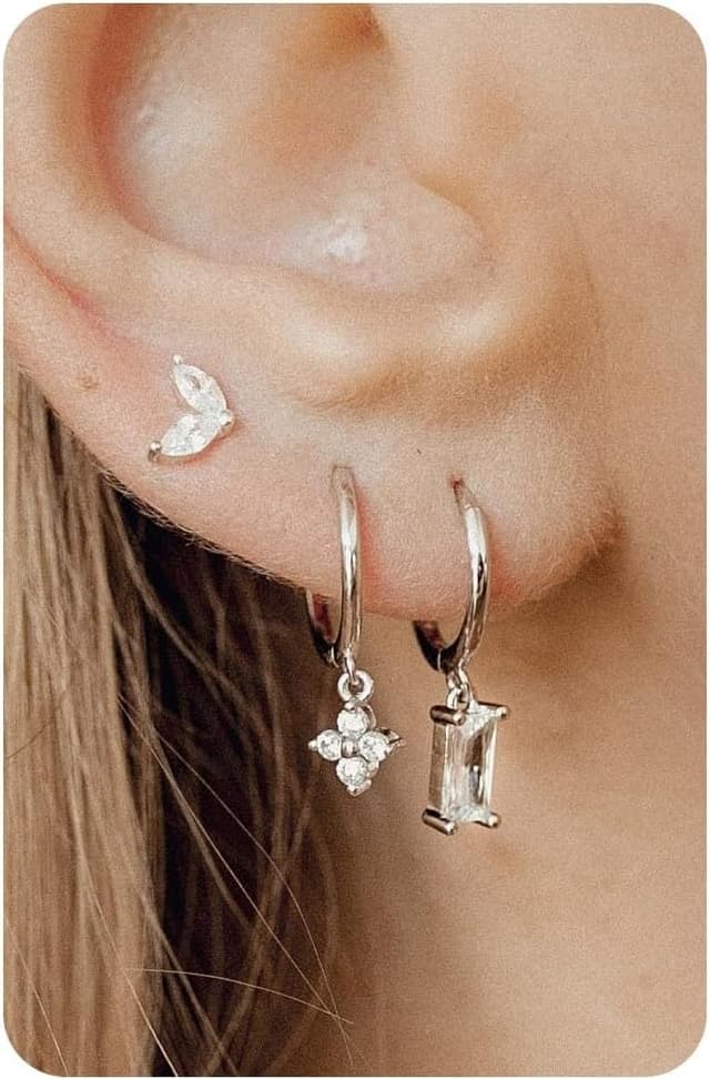 Thumbnail 6 de BodyBonita Silber 925 Ohrringe Set 3‑Paar