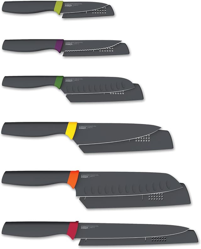 Detalle de Joseph Joseph Elevate Knives, set da 6 coltelli (multi-colore) con tecnologia Elevate
