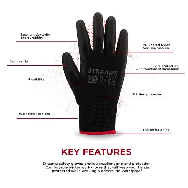 Thumbnail 4 de Straame Pack of 12 Work Gloves L