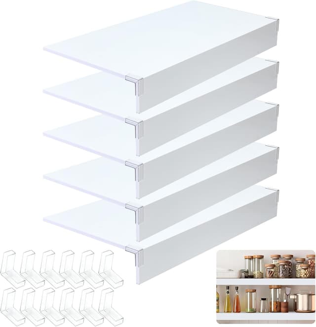 Detalle de 5 Pack Wire Shelf Covers (24 x 12) Faux Wood-Look PVC for Wire Racks